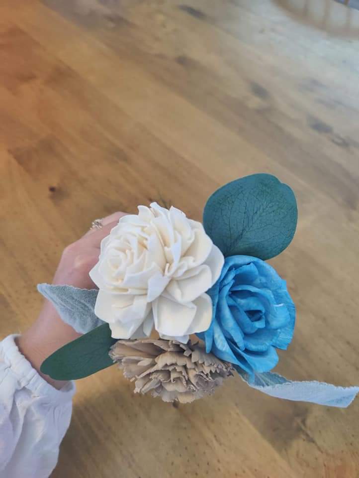 blue centerpiece